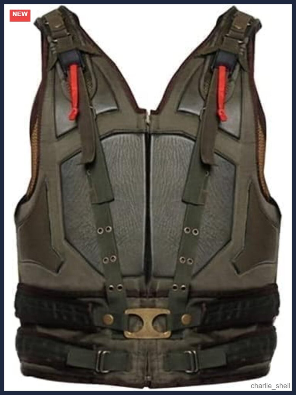 Men's Bane Vest Faux Leather Tactical L Large Halloween